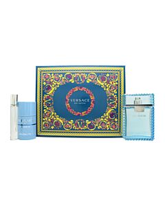 Versace Man Eau Fraiche Gift Set 100ml EDT + 75ml Deodorant Stick + 10ml EDT | Maznun Fashion