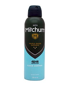 Mitchum Men Triple Odor Defense Clean Control 48HR Protection Deodorant Spray 200ml | Maznun Fashion