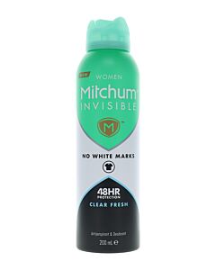 Mitchum Women Invisible 48HR Clear Fresh Antiperspirant & Deodorant Spray 200ml | Maznun Fashion
