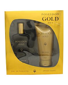 Instituto Español Posseidon Gold Men Gift Set 100ml EDT Spray + 100ml Aftershave | Maznun Fashion