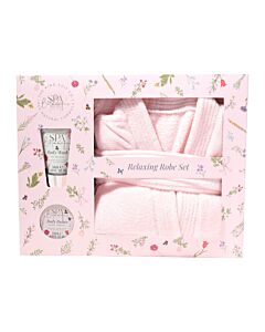 The Kind Edit Co. Spa Botanique Bath Robe Gift Set 50ml Body Lotion + 120ml Body Butter + Bath Robe | Maznun Fashion