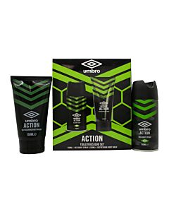 Umbro Action Gift Set 150ml Body Spray + 150ml Body Wash | Maznun Fashion