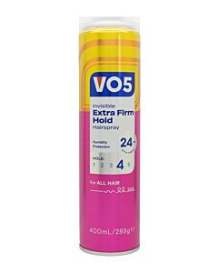VO5 Invisible Extra Firm Hold Hairspray 400ml | Maznun Fashion
