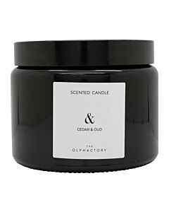 The Olphactory Cedar Oud Scented Candle 360g | Maznun Fashion