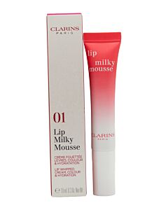 Clarins Lip Milky Mousse Lip Cream 10ml - 01 Milky Strawberry | Maznun Fashion