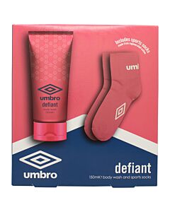 Umbro Defiant Gift Set 150ml Body Wash + Sports Socks | Maznun Fashion