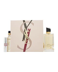 Yves Saint Laurent Libre Gift Set 90ml EDP + 10ml EDP + 3.2g Loveshine Lipstick - 44 Nude Lavalière | Maznun Fashion