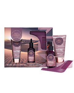 The Kind Edit Co. Skin Expert Beard Grooming Gift Set 50ml Beard Oil + 40ml Beard Wash + Beard Comb | Maznun Fashion