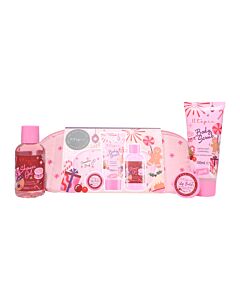 The Kind Edit Co. Utopia Happiness Gift Set 100ml Shower Gel + 100ml Body Scrub  + 10g Lip Balm + Toiletry Bag | Maznun Fashion
