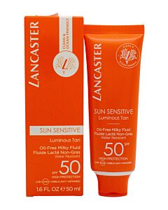 Lancaster Sun Sensitive Luminous Tan Oil Free Milky Fluid SPF50 50ml | Maznun Fashion
