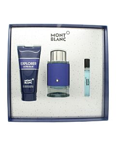 Mont Blanc Explorer Ultra Blue Gift Set 100ml EDP + 7.5ml EDP + 100ml Shower Gel | Maznun Fashion