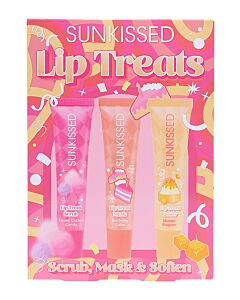 Sunkissed Lip Treats Scrub, Mask & Soften Gift Set 16ml Lip Treat Scrub + 16ml Lip Treat Mask + 16ml Lip Treat Butter | Maznun Fashion