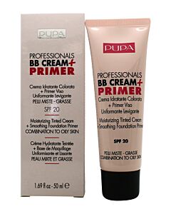 Pupa Professionals BB Cream + Primer For Oily To Combination Skin SPF20 50ml - 001 Nude | Maznun Fashion