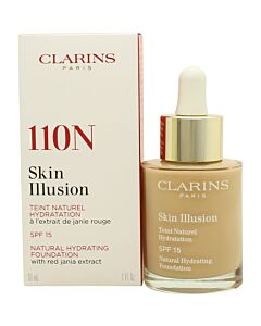 Clarins Skin Illusion Natural Radiance Foundation SPF15 30ml - 110N Honey | Maznun Fashion