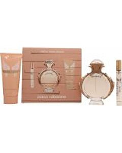 Paco Rabanne Olympea Gift Set 80ml EDP + 100ml Body Lotion + 10ml EDP Travel Spray-R054212 | Maznun Fashion