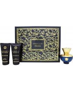 Versace Pour Femme Dylan Blue Gift Set 50ml EDP + 50ml Body Lotion + 50ml Shower Gel-Z167814 | Maznun Fashion