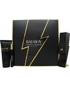 Carolina Herrera Bad Boy Gift Set 100ml EDT + 100ml Shower Gel + 10ml EDT-K960255 | Maznun Fashion