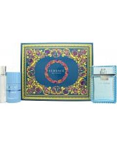 Versace Man Eau Fraiche Gift Set 100ml EDT + 75ml Deodorant Stick + 10ml EDT-V041613 | Maznun Fashion