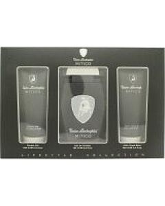 Lamborghini Mitico Gift Set 125ml EDT + 100ml Shower Gel + 100ml Aftershave Balm-V581727 | Maznun Fashion