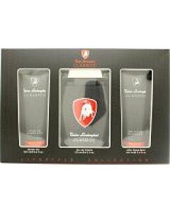 Lamborghini Classico Gift Set 125ml EDT + 100ml Aftershave Balm + 100ml Shower Gel-P275224 | Maznun Fashion
