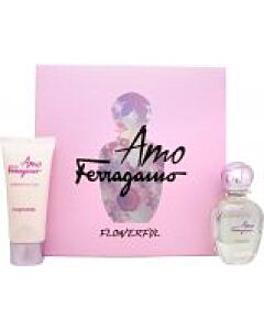 Salvatore Ferragamo Amo Ferragamo Flowerful Gift Set 50ml EDT Spray + 100ml Body Lotion-P113225 | Maznun Fashion
