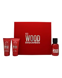 DSquared² Red Wood Gift Set 50ml EDT + 50ml Body Lotion + 50ml Shower Gel-H959575 | Maznun Fashion