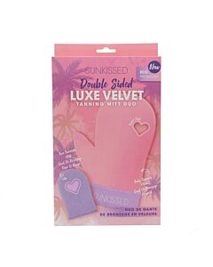 Sunkissed Double Sided Luxe Velvet Tanning Mitt Duo Body Tanning Glove + Face Tanning Mitt-F274951