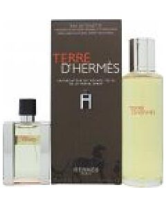 Hermès Terre d'Hermès Gift Set 30ml EDT Refillable + 125ml EDT Refill-B46350 | Maznun Fashion