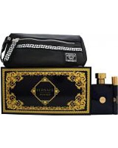 Versace Pour Homme Dylan Blue Gift Set 100ml EDT + 10ml EDT + Toiletry Bag-O88286 | Maznun Fashion