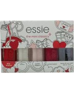 Essie The Mini Classics Nail Polish Gift Set 5ml Fifth Avenue + 5ml Blanc + 5ml Ballet Slippers + 5ml Water Melon + 5ml Base & Top Coat-P785230 | Maznun Fashion