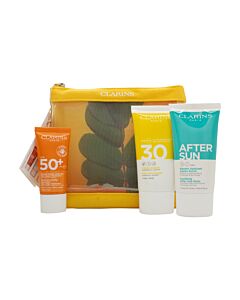 Clarins Essential Sun Care Travel Set 50ml Very High Protection Sun CreamSPF50 + 15ml Gentle Peeling + 75ml Soothing After Sun Balm-N9419213