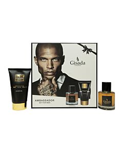 Gisada Ambassador Men Gift Set 50ml EDP + 100ml Shower Gel-B666411 | Maznun Fashion