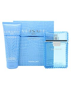 Versace Man Eau Fraiche Gift Set 100ml EDT + 100ml Bath and Shower Gel-O9386 | Maznun Fashion