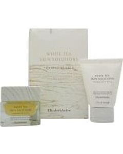 Elizabeth Arden White Tea Skin Solutions Gift Set 50ml Replenishing Micro Gel-Cream + 50ml Gentle Purifying Cleanser-J573781 | Maznun Fashion
