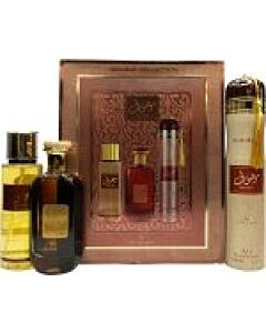 Ard Al Zaafaran Mousuf Gift Set 100ml EDP + 250ml Body Mist + 300ml Air Freshener-Z637431 | Maznun Fashion