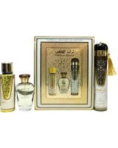 Ard Al Zaafaran Turab Al Dhahab Gift Set 100ml EDP + 250ml Body Mist + 300ml Air Freshener-F581851 | Maznun Fashion