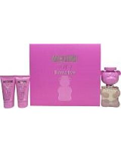 Moschino Toy 2 Bubble Gum Gift Set 50ml EDT + 50ml Body Lotion + 50ml Shower Gel-B476382 | Maznun Fashion