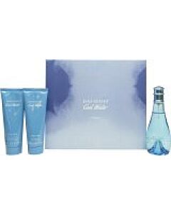 Davidoff Cool Water Woman Gift Set 100ml EDT + 75ml Body Lotion + 75ml Shower Gel-N0994214 | Maznun Fashion