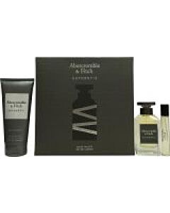 Abercrombie & Fitch Authentic Man Gift Set 100ml EDT + 200ml Hair & Body Wash + 15ml EDT-K670245 | Maznun Fashion
