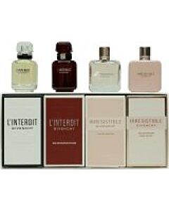 Givenchy Miniatures Gift Set 10ml L'Interdit EDP + 10ml L'Interdit Rouge EDP + 8ml Irresistible EDP + 8ml Irresistible Rose Velvet EDP-N1444214 | Maznun Fashion