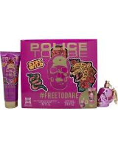 Police To Be #Freetodare Women Gift Set 40ml EDP + 100ml Body Lotion-L926574 | Maznun Fashion