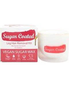 Sugar Coated Leg Hair Removal Kit with Rosehip Essential Oil 200g Wax + 2 Big Spatulas + 1 Small Spatula + 15 Re-Usable Strips-Z463426 | Maznun Fashion