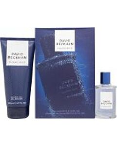 David Beckham Classic Blue Gift Set 50ml EDT + 200ml Shower Gel-J626381 | Maznun Fashion