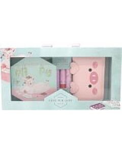 Cent Pur Cent CPC Kids Peppa Time Gift Set 5 Pieces (This set contains:1 x Notepad, 1 x Diary, 1 x kids? lipstick, 1 x kids lip gloss, 1 x kids? mascara)-B876489 | Maznun Fashion