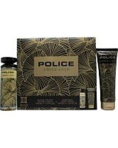 Police Amber Gold for Women Gift Set 100ml EDT + 125ml Body Lotion-N8347214 | Maznun Fashion