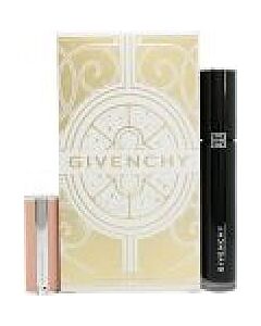 Givenchy L'Interdit Mascara Gift Set: Mascara 8g - 01 Black + Mini Rose Perfecto Lip Balm 1.5g - 001-D8566115 | Maznun Fashion