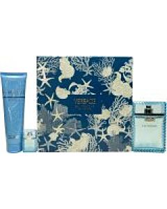Versace Man Eau Fraiche Gift Set 100ml EDT + 5ml EDT + 150ml Shower Gel-L526620 | Maznun Fashion