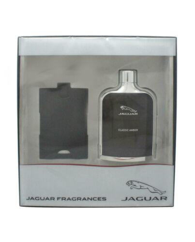 Jaguar Classic Amber Gift Set 100ml EDT + Luggage Tag-Q291364