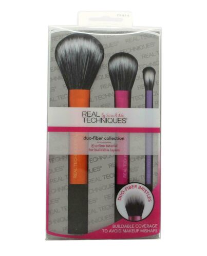 Real Techniques Duo-Fiber Collection Gift Set 3 x Brushes-W806320