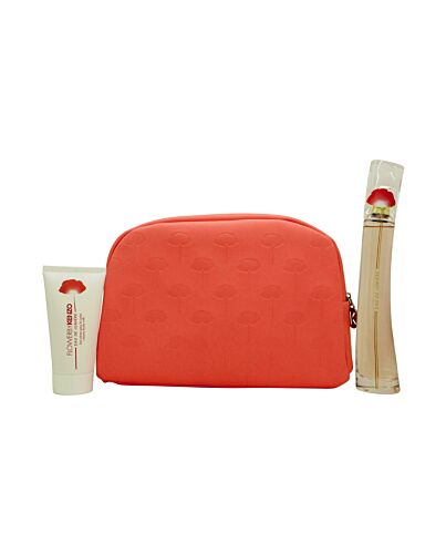 Kenzo Flower Eau de Lumiere Gift Set 50ml EDT + 50ml Body Lotion + Pouch-L203012